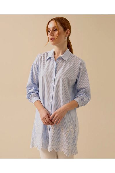 SEÇİL 10002511211026   Blue Seçil Daily Tunik