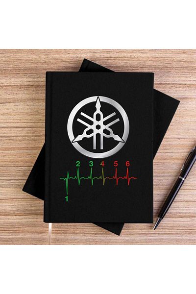 Z zepplin Yamaha Gear Black Canvas Notebook