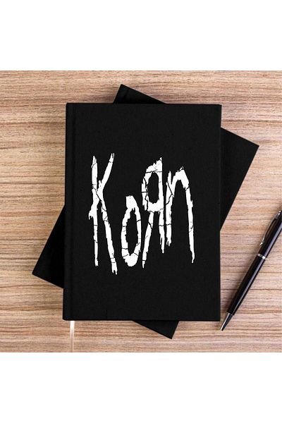 Z zepplin Caiet de pânză neagră cu logo Korn