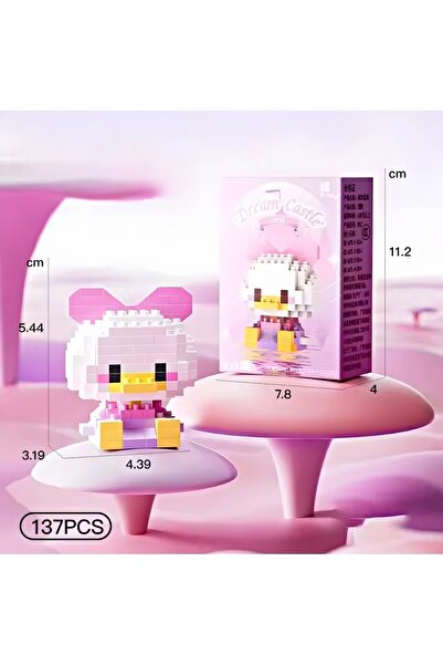DEK BRİCKS Premium Seri Donald Duck  Daisy Duck Figür Yapı Taşları 2'li Set