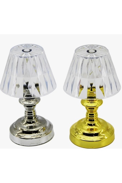 btm home 1 Piece Gold Body Crystal Look Lampshade Table Lamp
