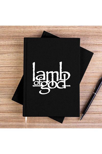 Z zepplin Caiet de pânză neagră cu logo Lamb Of God