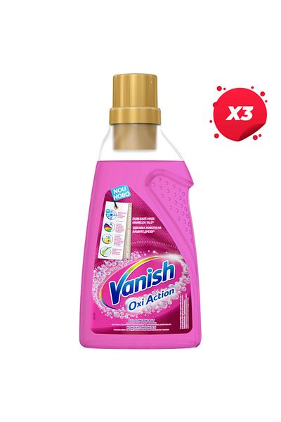 Vanish X3 - SOLUȚIE DE DEMATEREA PETELOR DE GEL VANISH 750ML OXI ACTION ROZ