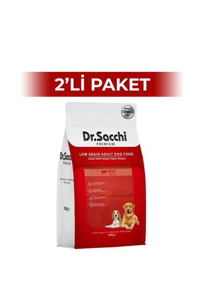 Dr. Sacchi Dr.sacchi Premium Düşük Tahıllı Sığır Etli Köpek Maması 1,5 Kg 2 adet