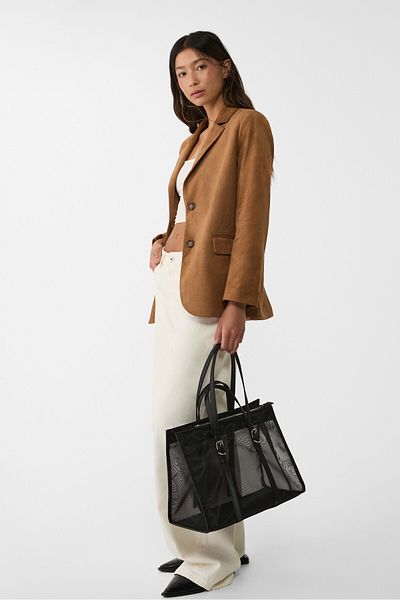 Stradivarius Mesh shopper bag