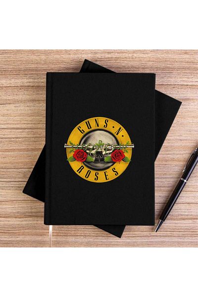 Z zepplin Guns N Roses Black Canvas Notebook