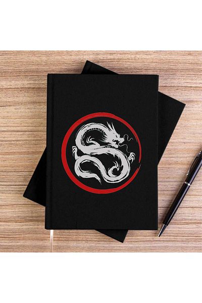 Z zepplin Dragon Karate Black Canvas Notebook