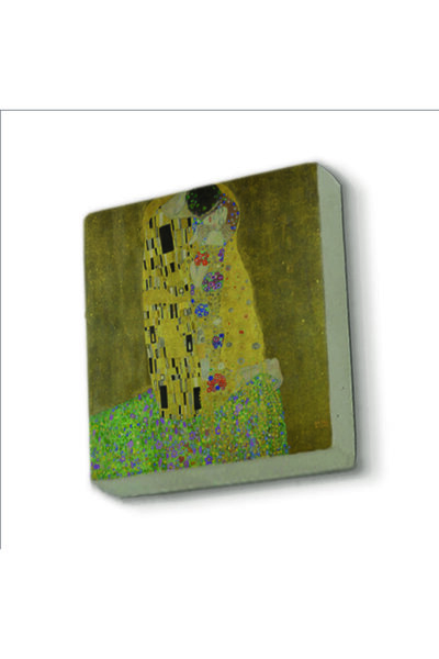 Genel Markalar Öpücük (Gustav Klimt, 1907) Baskılı Taş Magnet 5X5