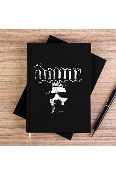Z zepplin Down Jesus Face Black Canvas Notebook Created to Experience Southern Shaped Ones