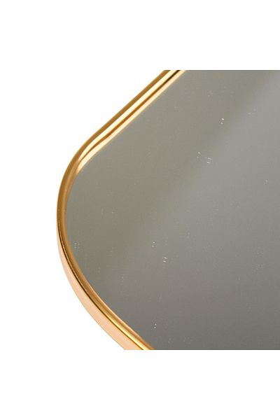 BM GİFT DESİGN Wall mirror, rectangular metal frame, gold color, 45x35 cm
