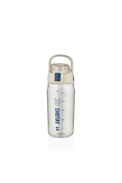 Shotay Transparent Motivational Flask 600 ml Water Bottle