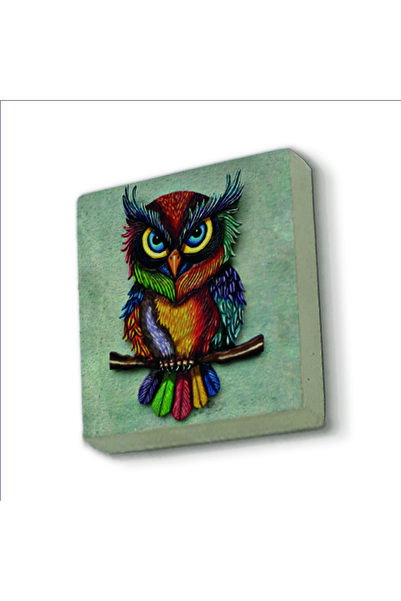 Generic Brand Owl Printed Stone Magnet 5X5