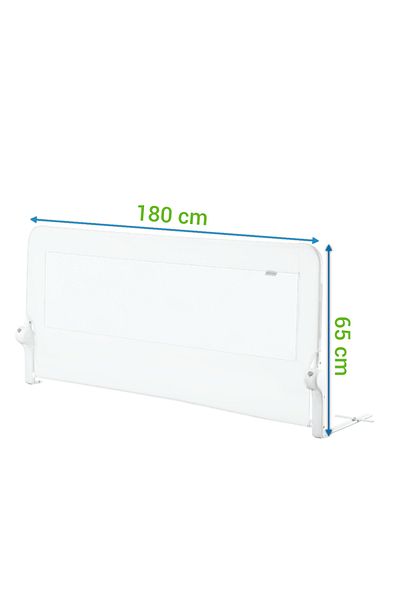 Wellgro 180*65 cm White Bed Barrier, Bed Guardrail