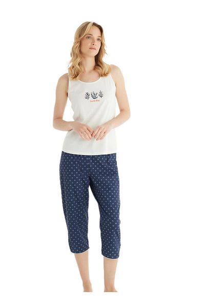 Blackspade Women's Ecru Capri Suit 51843