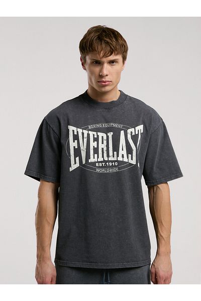 EVERLAST Αυθεντικό ανδρικό μπλουζάκι Boxing Oversize Anthracite