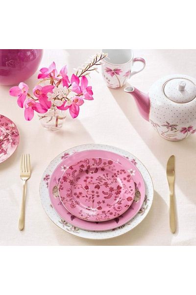 Pip Studio Porcelain Plate, , Flowers Pink, 12 Cm, Jolie Collection