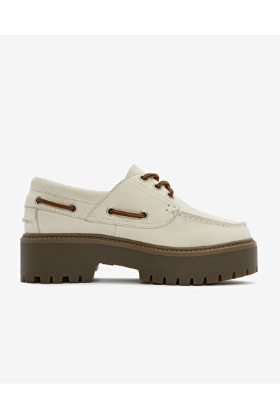Timberland حذاء STONE STREET BOAT SHOE للنساء باللون البيج TB0A2GVFEX41