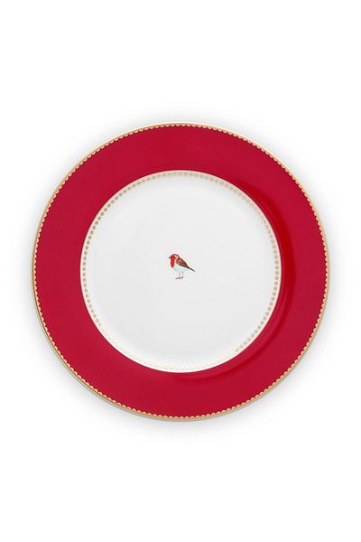 Pip Studio Porcelain plate, Pip Studio, Red, 21cm, Love Birds collection