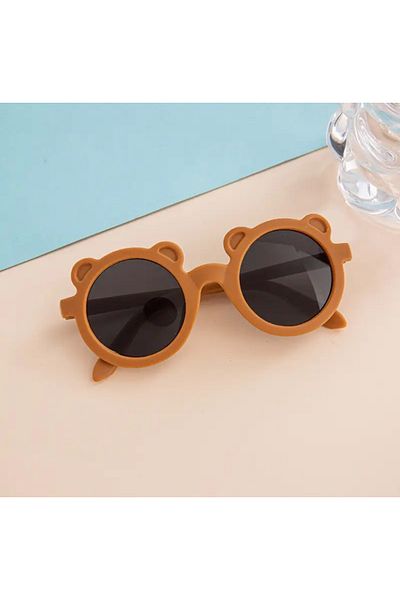 synshop Tile Sun Glasses Retro Girls Boys Children Baby Nordic Round Frame Matte Sunglasses
