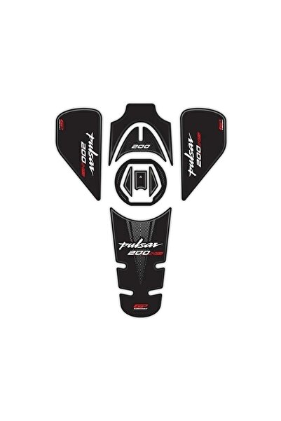 GP KOMPOZİT Bajaj Pulsar Ns 200 2011-2022 Tank Pad Seti Siyah-kırmızı