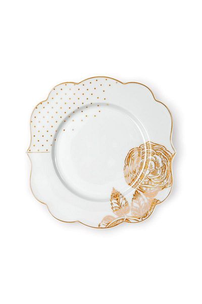 Pip Studio Porcelain plate, Pip Studio, 17cm, Royal White collection