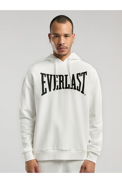 EVERLAST Ανδρικό φούτερ Ever Classics Comfort Λευκό με κουκούλα