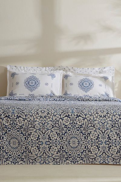 Karaca Home Ida 100% Cotton Double Pique Set Blue