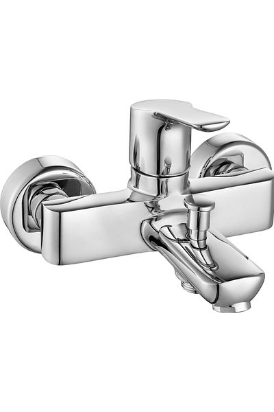 Eca Luna Bathroom Faucet T-May Bathroom Ayvacık Ellipse Top Shower Set Set Stainless Chrome