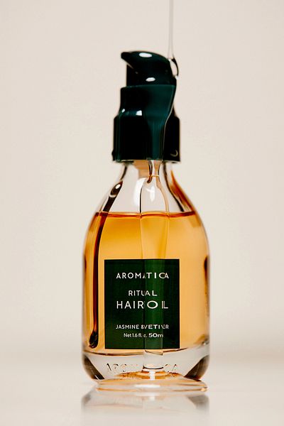 Aromatica 50ml Ritual Hair Oil - Jasmine & Vetiver Vegan Hair Care Oil