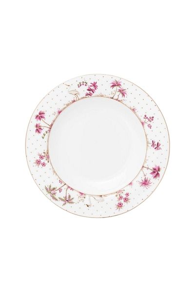 Pip Studio Deep plate, porcelain, Pip Studio, Dots Gold Pink, 21.5 cm, Jolie collection