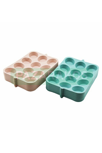 PAZARAKOŞ 12'li Silikon Muffin  Kek Kalıbı  - Gıda İle Teması Uygundur