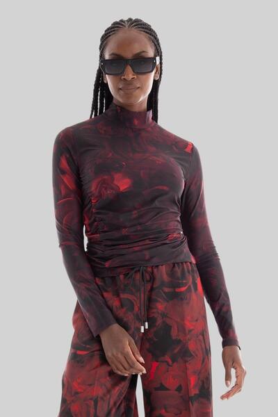 Hugo Boss Hugo Bos Balıkçı Yakalı Kadın Uzun Kollu Çok Renkli