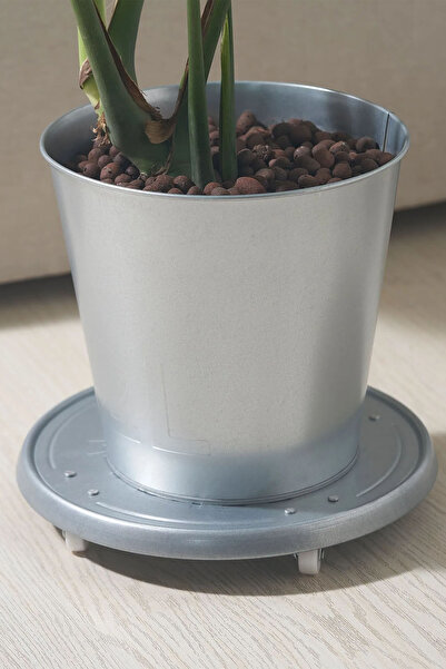 Binbirreyon Çelik Metal Saksı Altlığı Tekerlekli Damacana Tüp Altlığı 31cm DH140