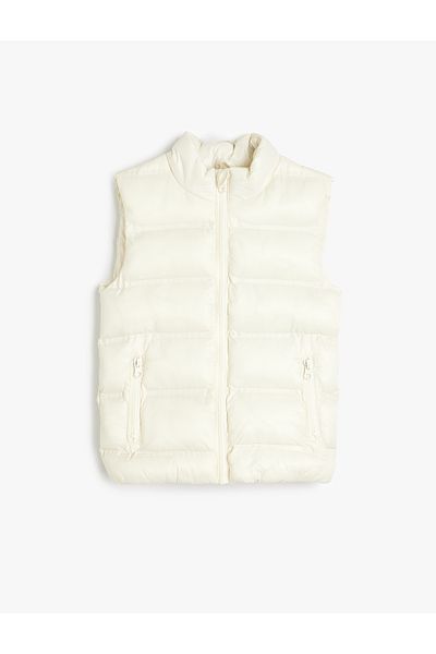 Koton New Season Puffer Vest Stand Collar Zippered Pocket
