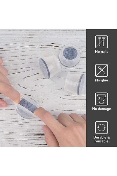 Yenigeldi 8 bucăți (2 cm - 2,5 cm) pantofi pentru scaun de masă din silicon Protector anti-alunecare pentru podea