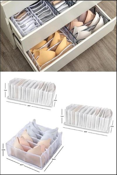 Hayveys home Organizator sutien 340x30x22cm - Organizator cu 8 compartimente în dulap și sertar