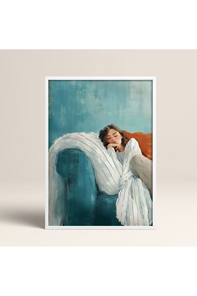HOMEPACK Pictură cu un singur cadru din lemn Pictură poster dintr-o bucată TK/1397