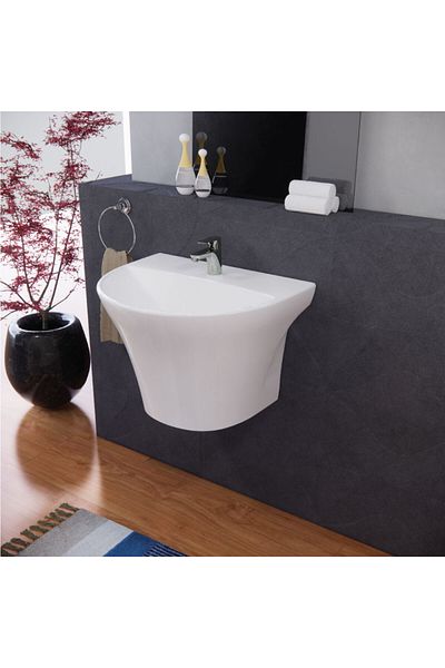 Saudi Ceramic خزانة ملابس لوفر WB 1H معلقة على الحائط باللون الأبيض - PC ORYX