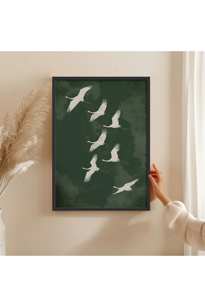 HOMEPACK Tekli Ahşap Çerçeveli Tablo Tek Parça Poster Tablo TK/1396