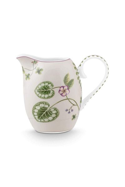 Pip Studio Porcelain milk jug, Pip Studio, White, 250 ml, Lily&Lotus collection