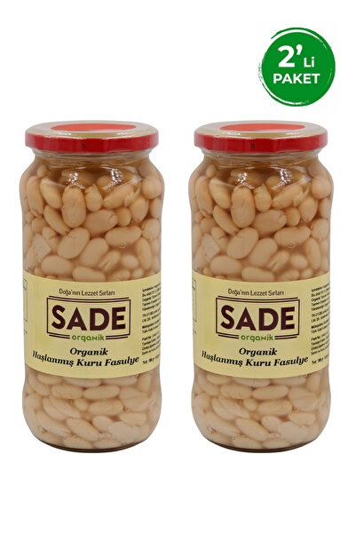 Sade Organik Haşlanmış Kuru Fasulye 400 GR 2li PAKET
