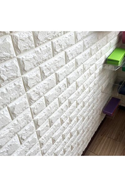 Bien Home Yeni 70x77cm 0,54m² Kendinden Yapışkanlı Beyaz Köpük Duvar Paneli