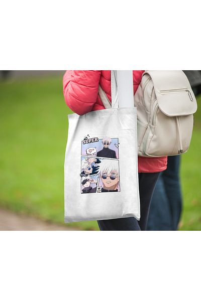 Akumastik Jujutsu Kaisen Gojo Satoru Cloth Bag 35X40Cm - Anime Bag - Tote Bag