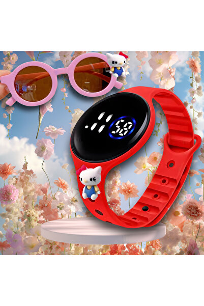 Onkatech Dijital Dokunmatik Led Ekran Su Geçirmez Figürlü Çocuk Kol Saati Bil...