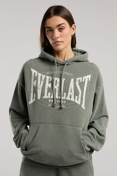 EVERLAST Hanorac cu glugă pentru femei Authentic Boxing Wmn Oversize Khaki