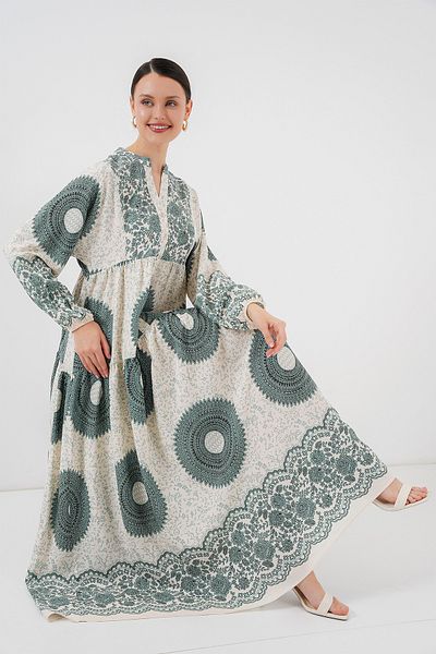 Bigdart 2423 Rochie Hijab Autentică cu Motiv - C. Çağla