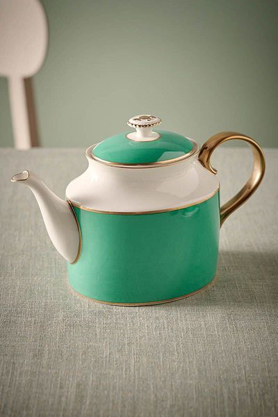 Pip Studio Porcelain teapot, Pip Studio, Gold-Green, 1.8l, Pip Chique collection