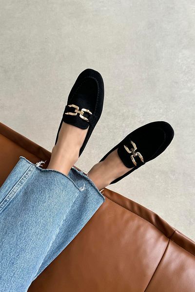 STRASWANS Women's Suede Ballerinas - Black / Luca Brand