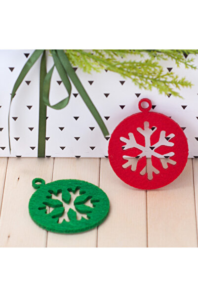 Bimotif Στολίδι από τσόχα, χιόνι 10 τεμαχίων (πράσινο)