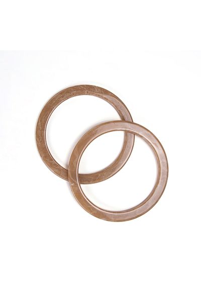 Sultan Brown Acrylic Round Bag Handle - 2 Pieces
